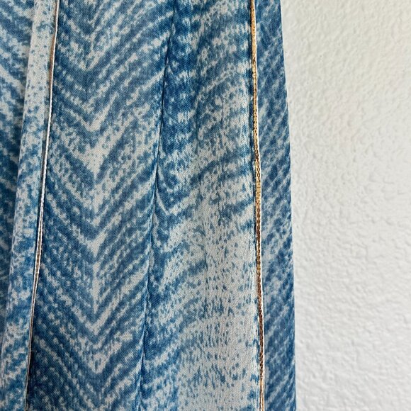 Soft Surroundings Skirt L Blue Maxi Embroidered Peasant Gypsy Festival - Picture 3 of 11